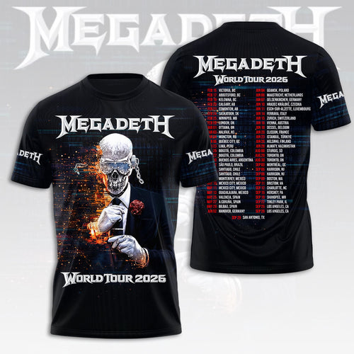 Megadeth 2026 World Tour 3D Apparel – HOATT16113