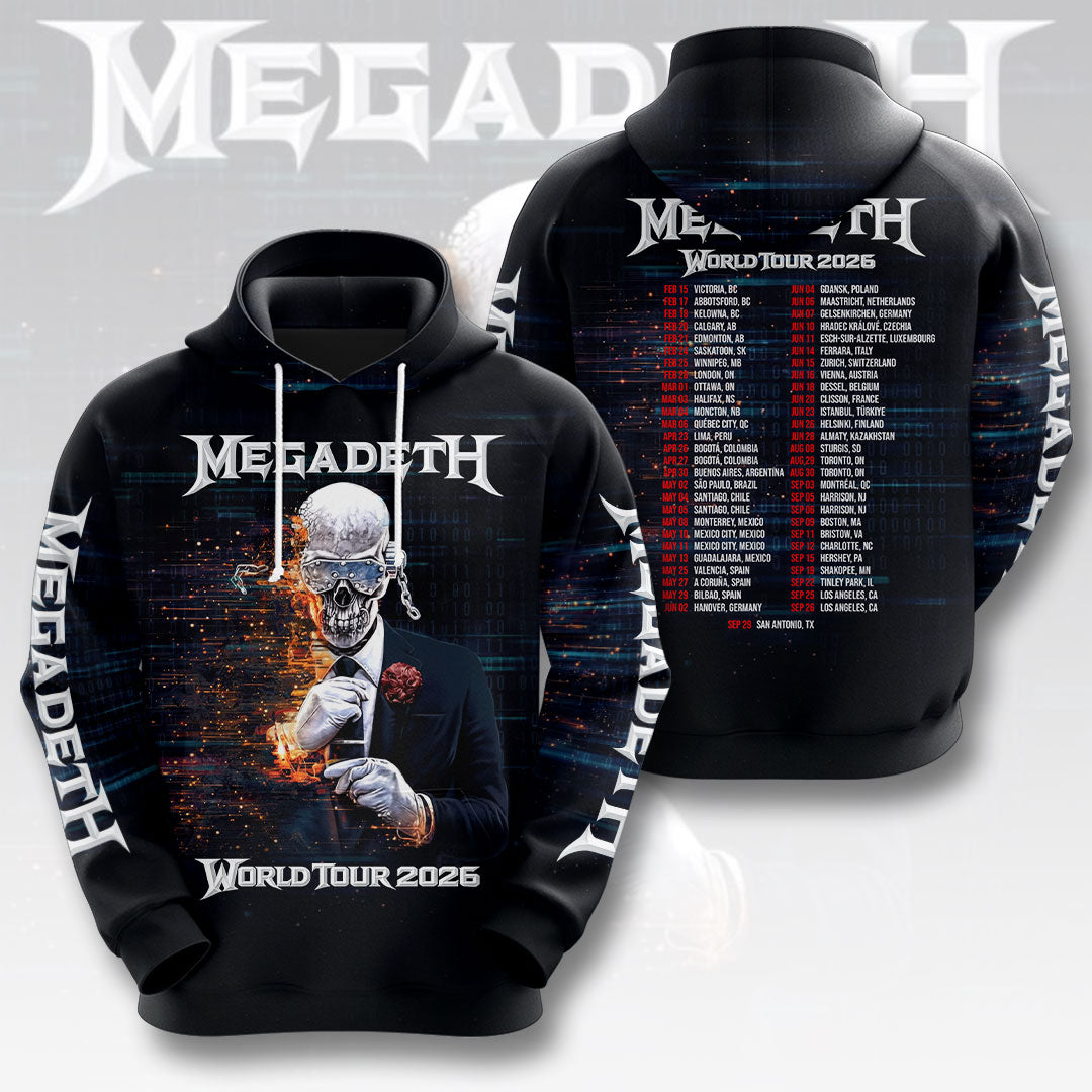 Megadeth 2026 World Tour 3D Apparel – HOATT16113