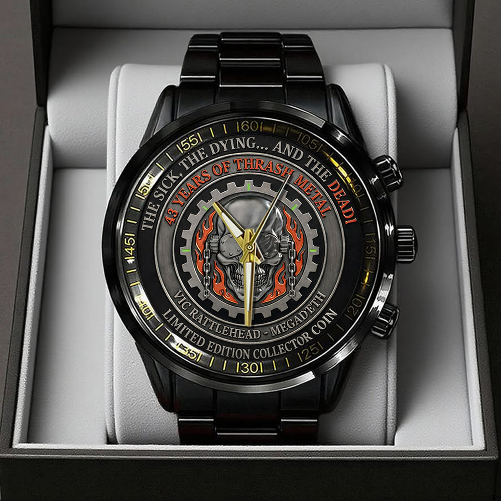 Megadeth Black Stainless Steel Watch – TANTN21460