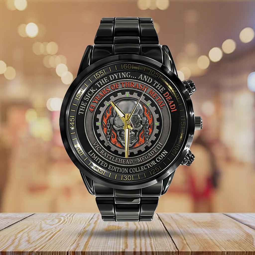 Megadeth Black Stainless Steel Watch – TANTN21460