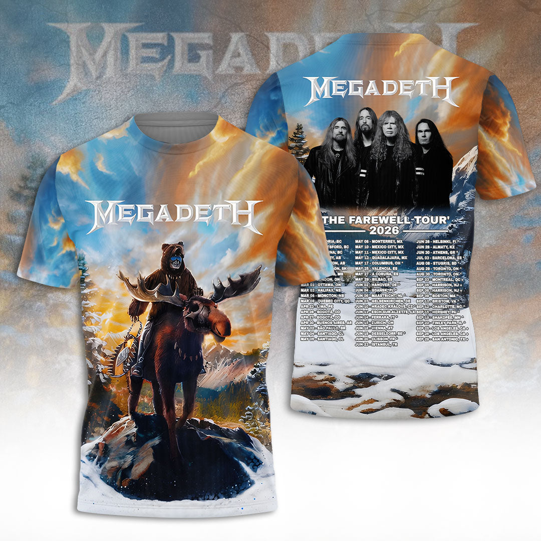 Megadeth Farewell Tour 2026 3D Apparel – TANTN22802
