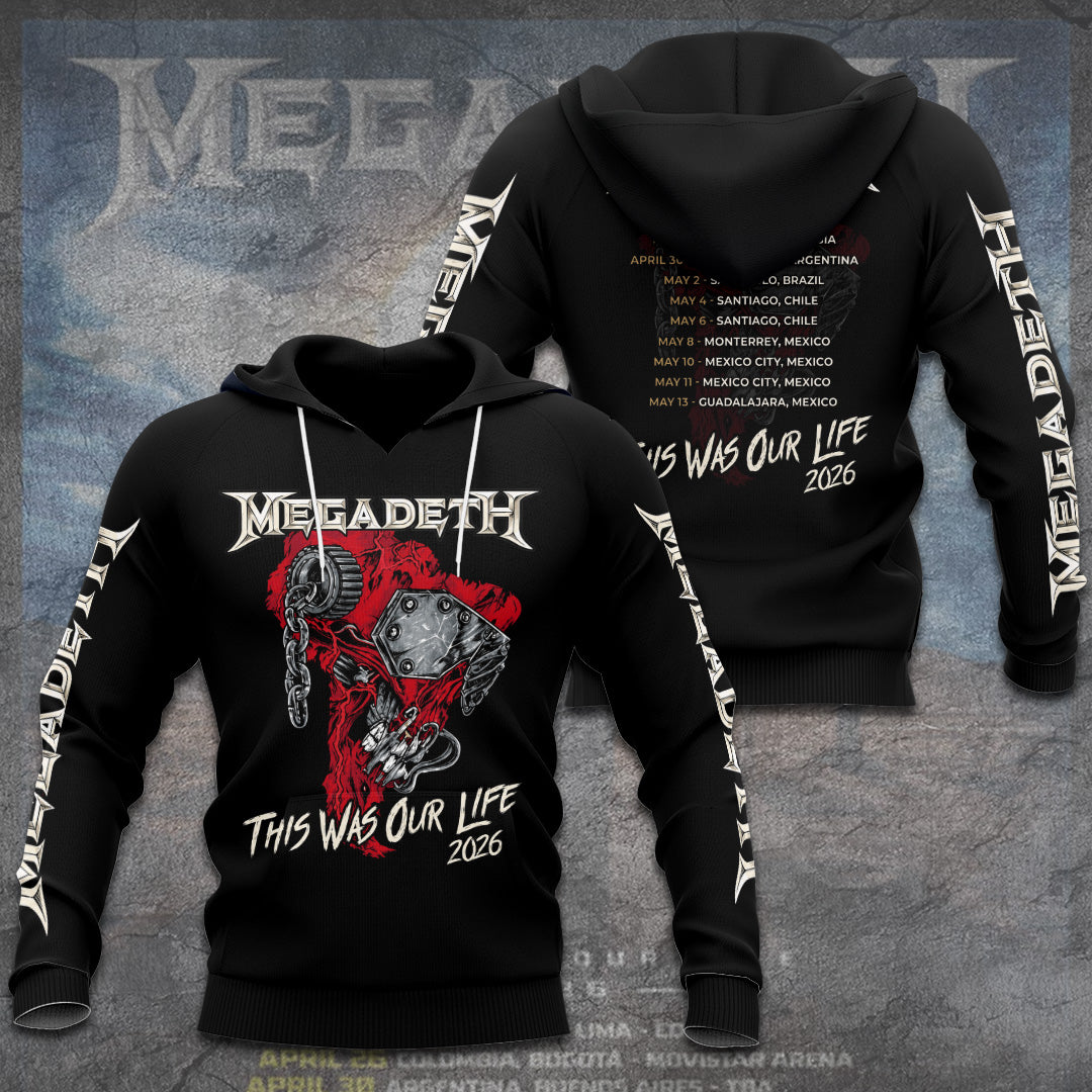 Megadeth Tour 2026 3D Apparel – GNE6266