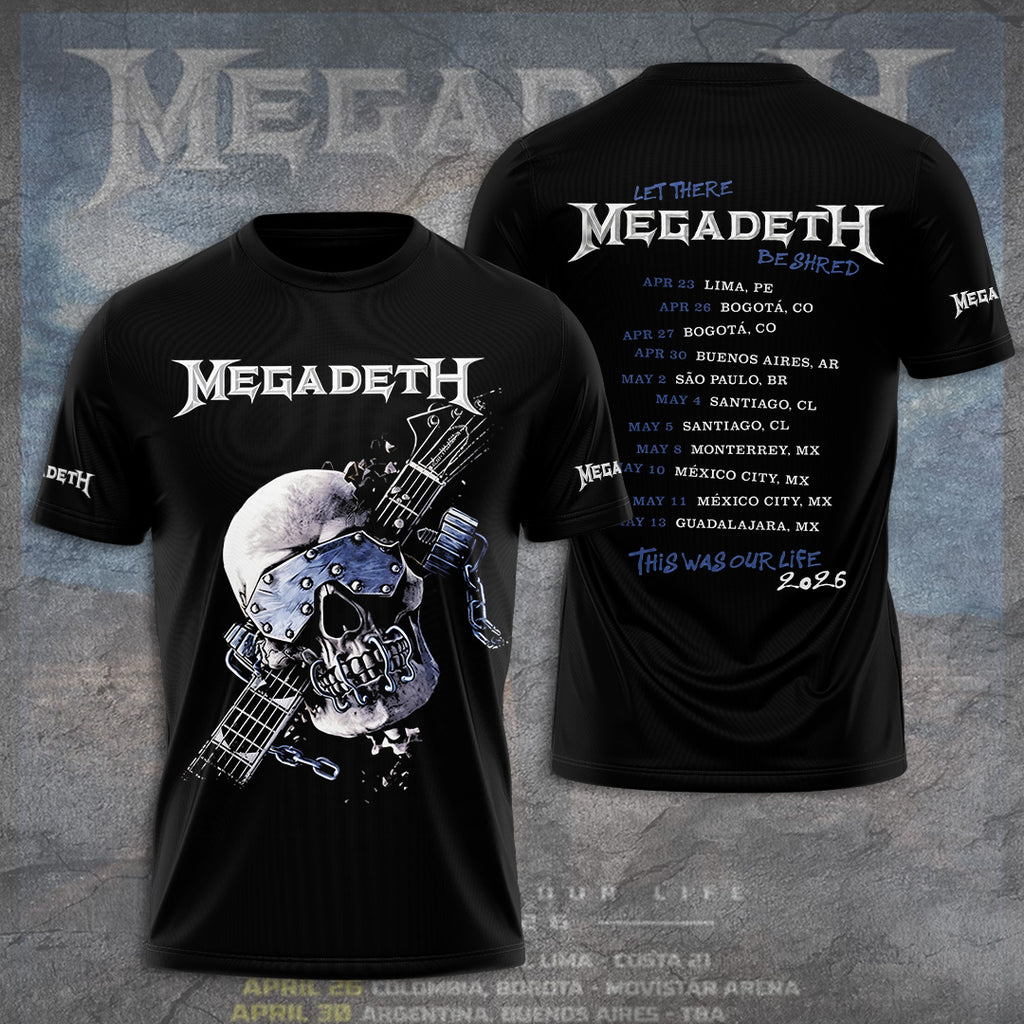 Megadeth Tour 2026 3D Apparel – GNE6267