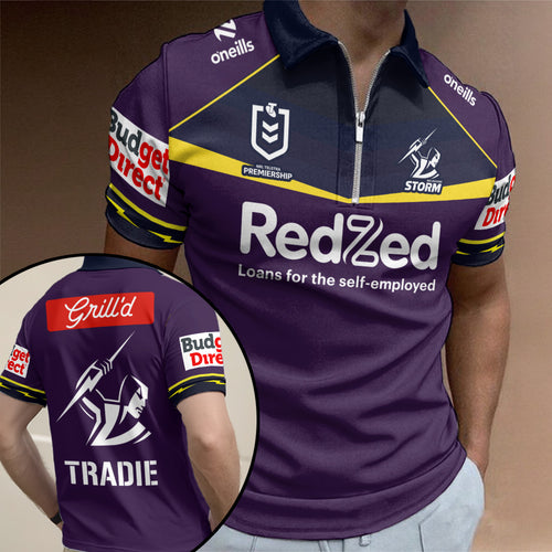 Melbourne Storm 2026 Zip Polo Shirt – TANTN20673