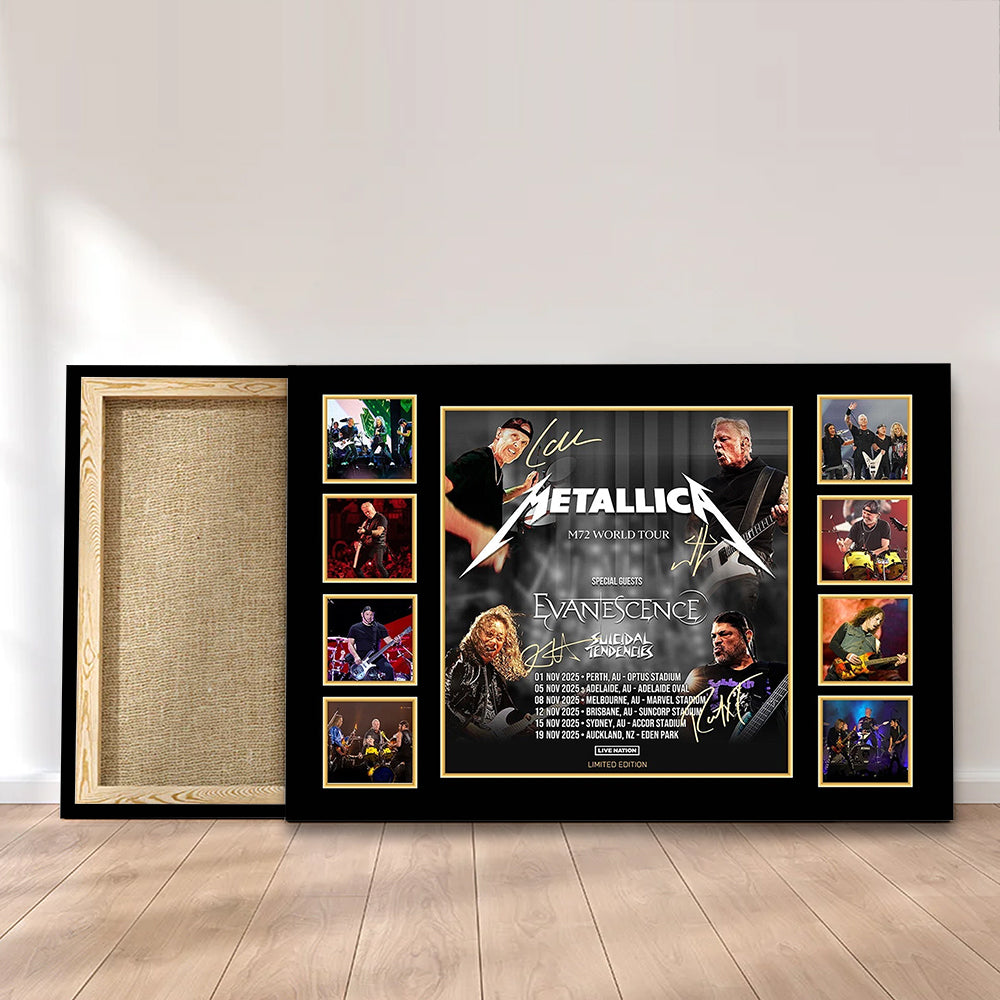 Metallica 2025 World Tour Rectangle Canvas With Inner Frame – MAITM12676