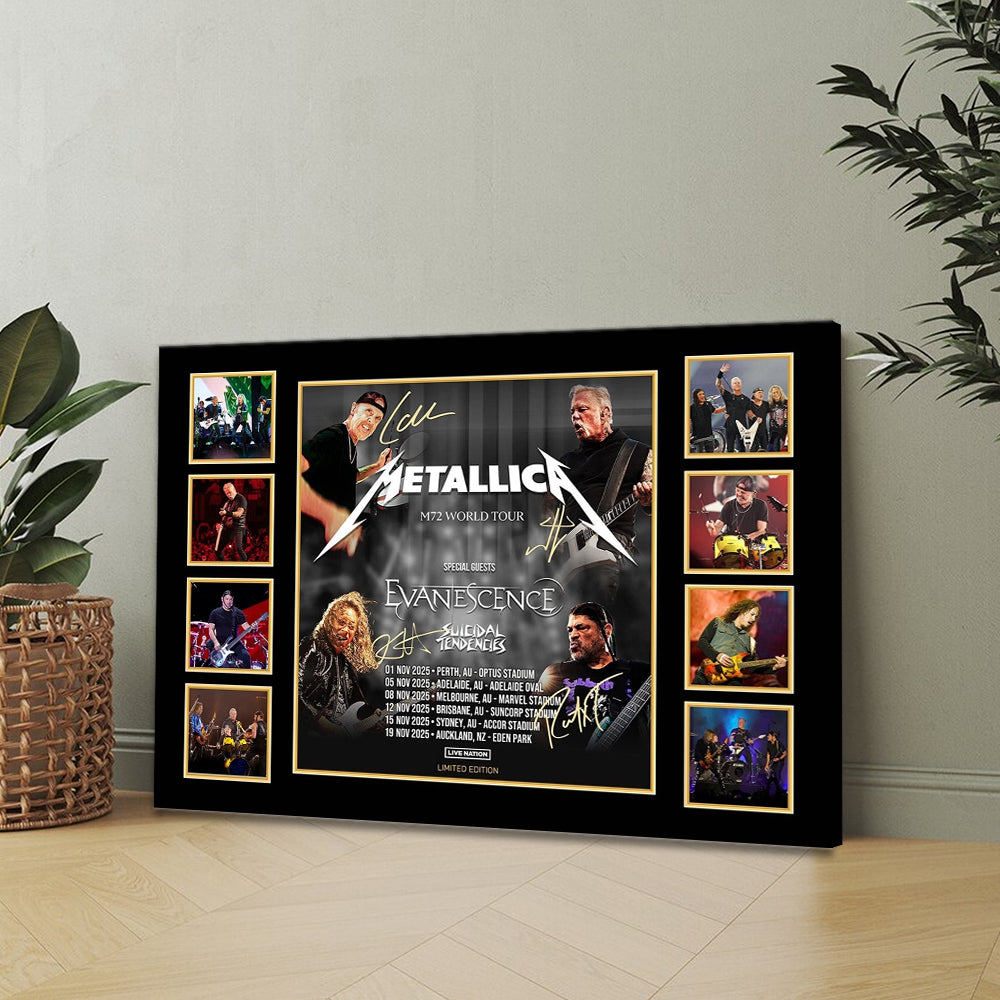 Metallica 2025 World Tour Rectangle Canvas With Inner Frame – MAITM12676