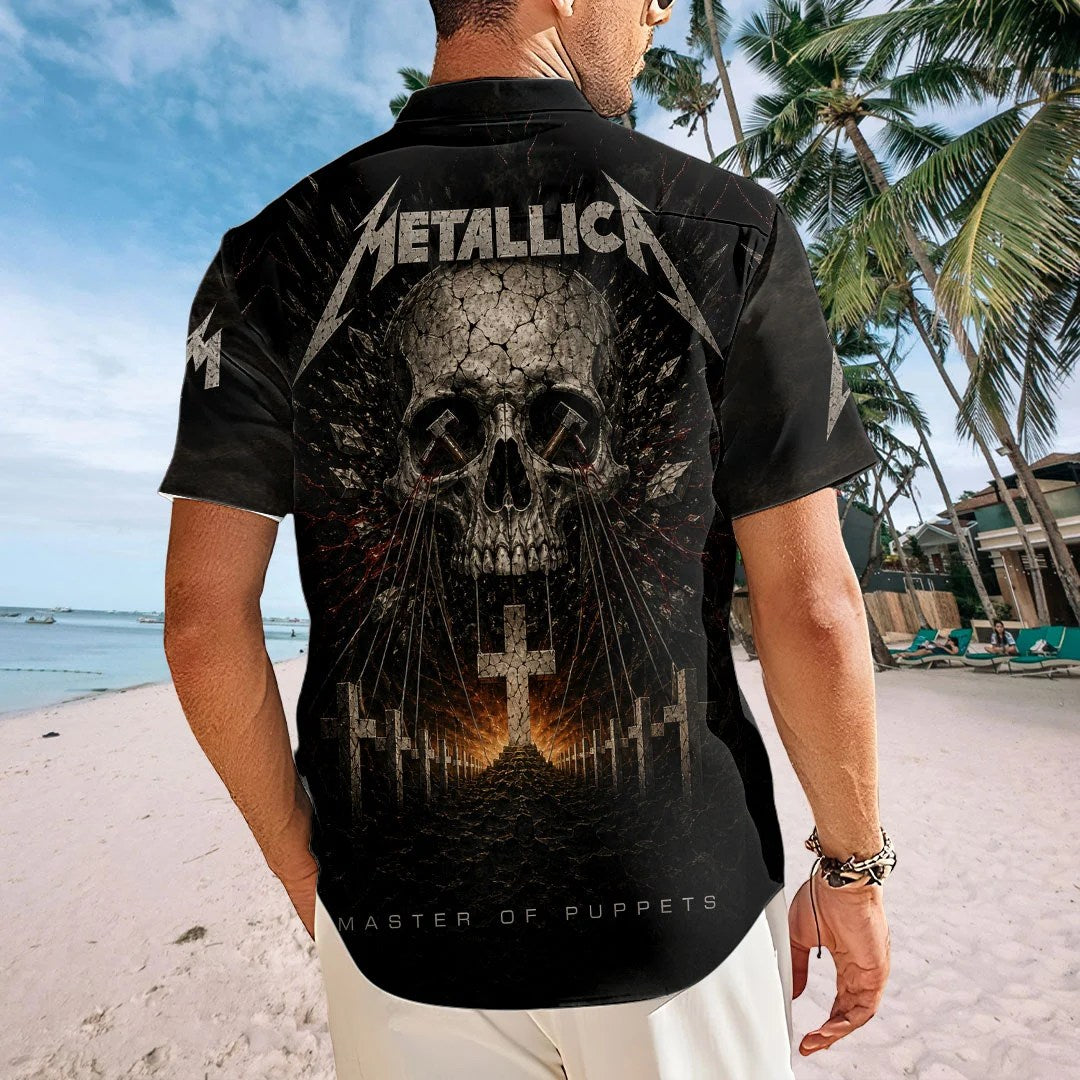 Metallica Short Sleeve Button-Down Shirt – TMTHU9012