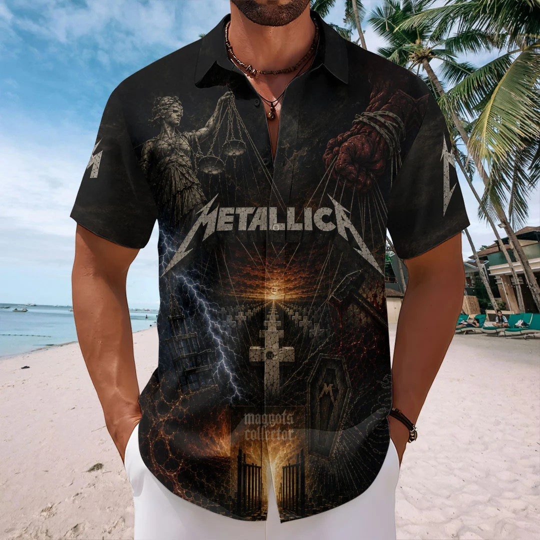Metallica Short Sleeve Button-Down Shirt – TMTHU9012