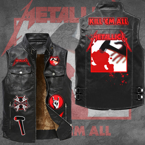 Metallica Premium 2D Sleeveless Leather Vest – GNE6813