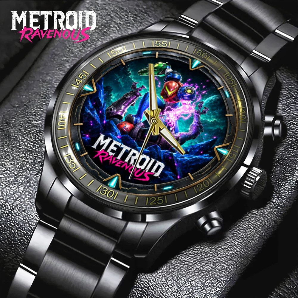 Metroid Ravenous Black Stainless Steel Watch – GNE8658