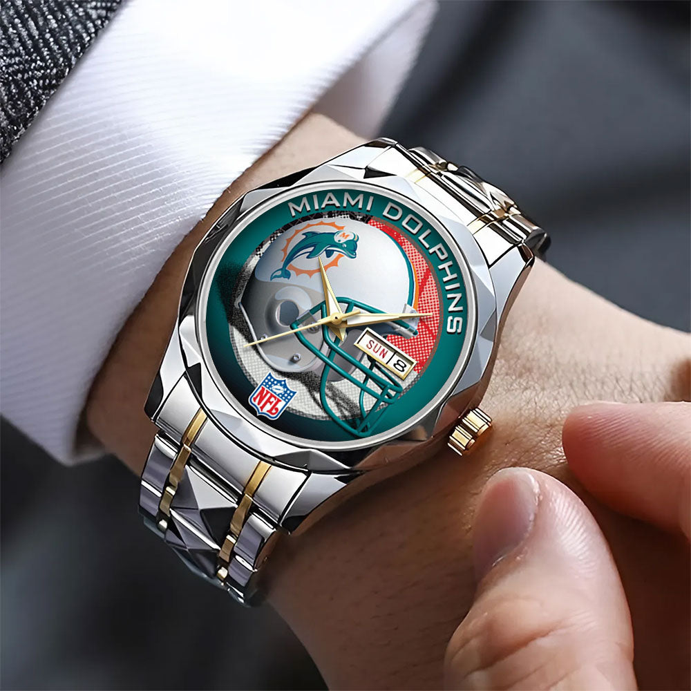 Miami Dolphins Alloy Luxury Quartz Watch – TANTN16332