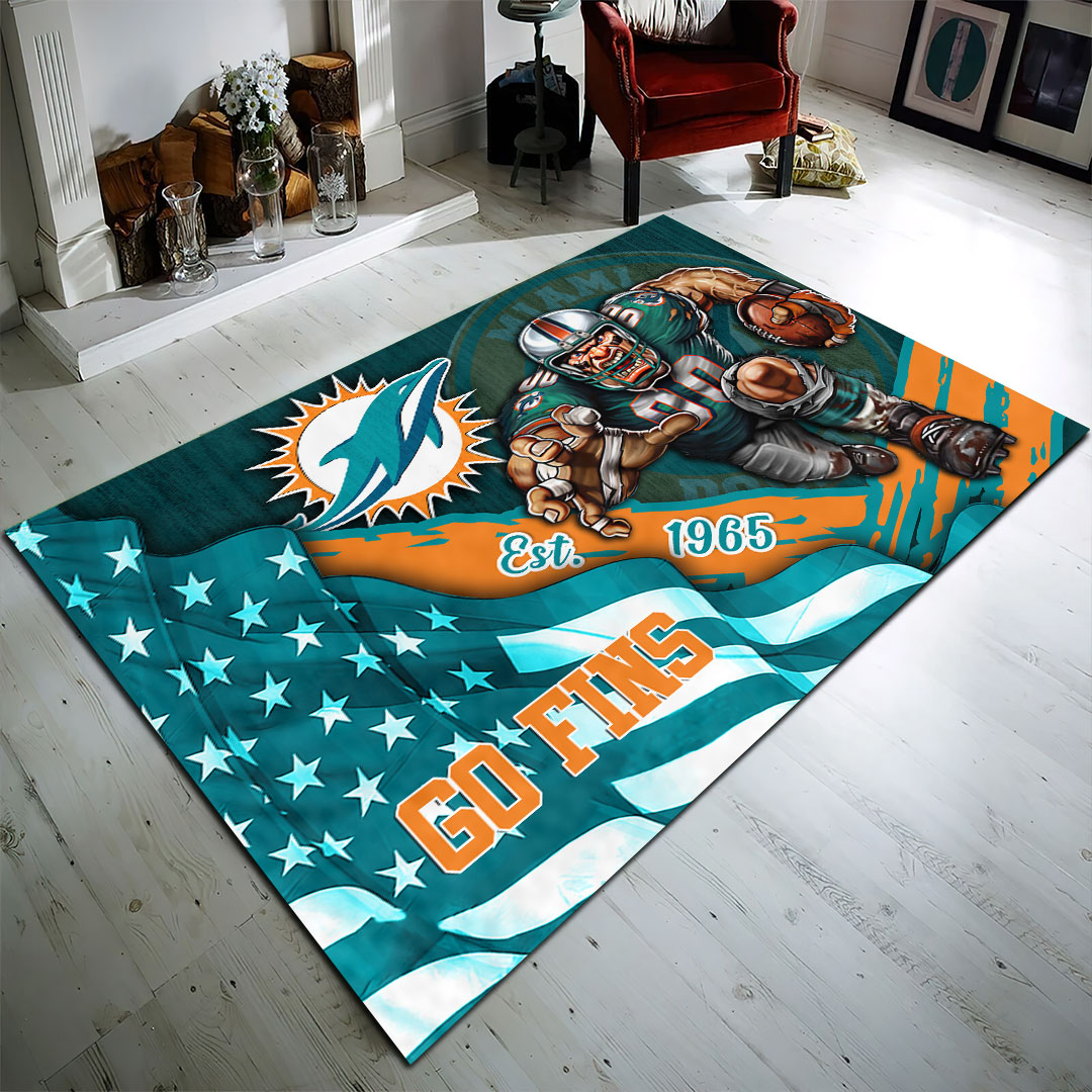 Miami Dolphins Rectangular Rug – HOATT13169