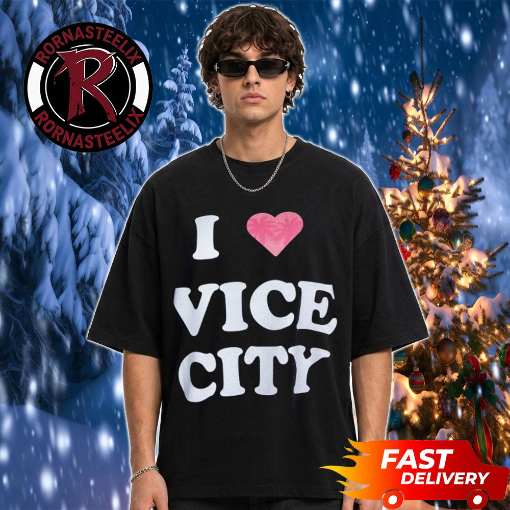 Miami Heat x Duvin Leisure GTA VI I Love Vice City Unisex T Shirt