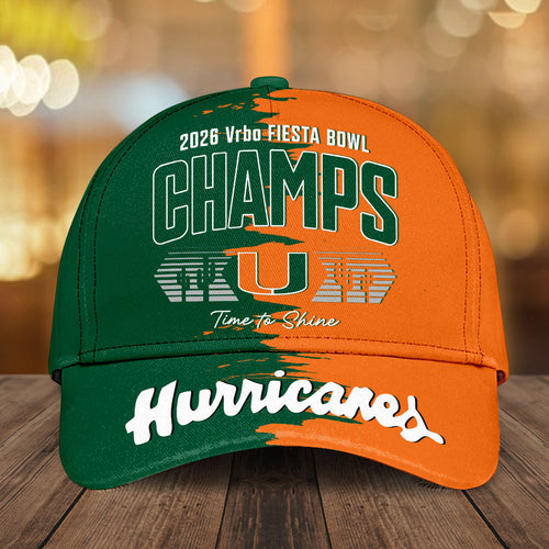 Miami Hurricanes Football 2026 Fiesta Bowl Champions Classic Cap – HOATT15600