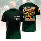 Miami Hurricanes Football 2026 National Championship 3D Apparel – HOATT15727