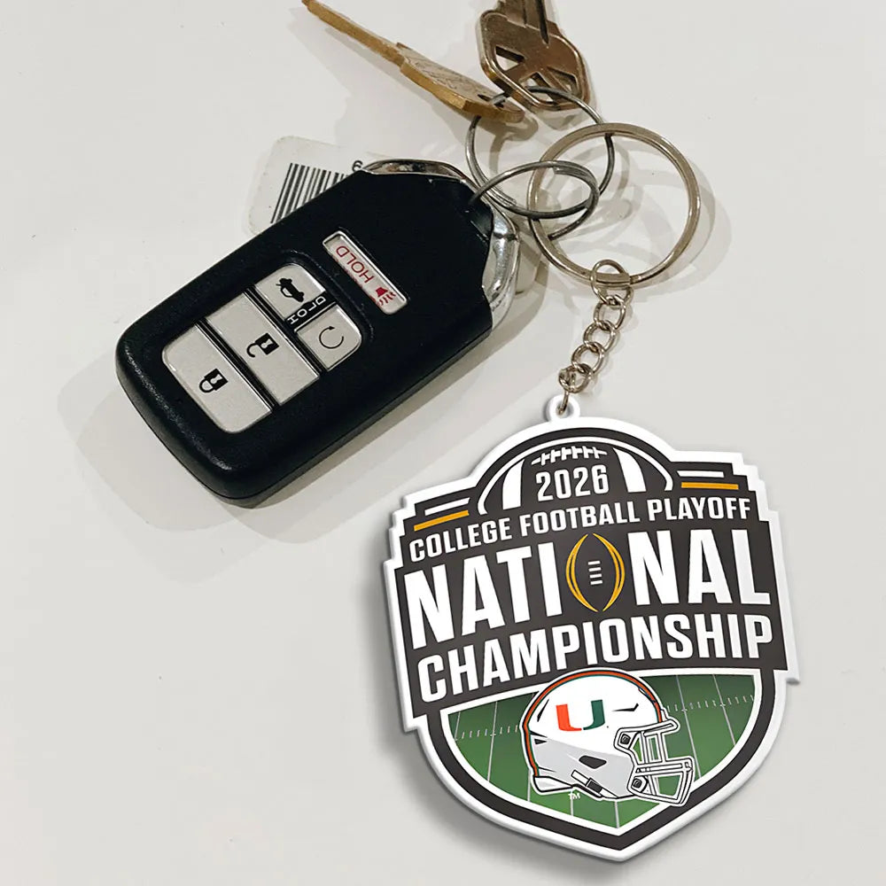 Miami Hurricanes Football Custom Shape 2-sided Keychain – MAITM14399