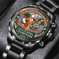 Miami Hurricanes Football 2026 Fiesta Bowl Champions Black Stainless Steel Watch – TANTN20140