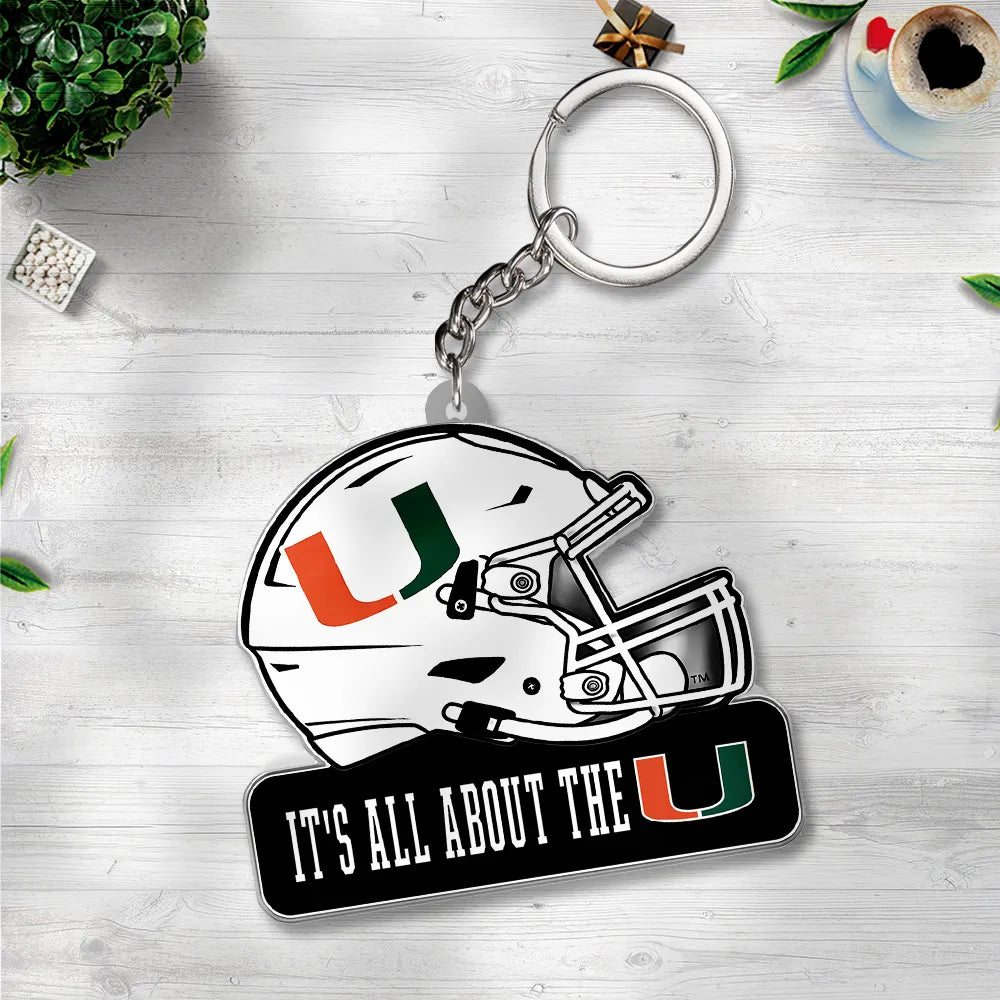 Miami Hurricanes Football 2026 National Championship Custom Shape 2-sided Keychain – TANTN20165