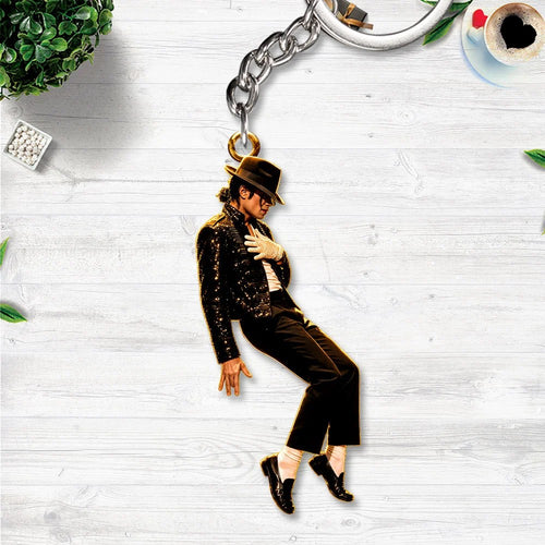 Michael Jackson Custom Shape 2-sided Keychain – HOATT21283