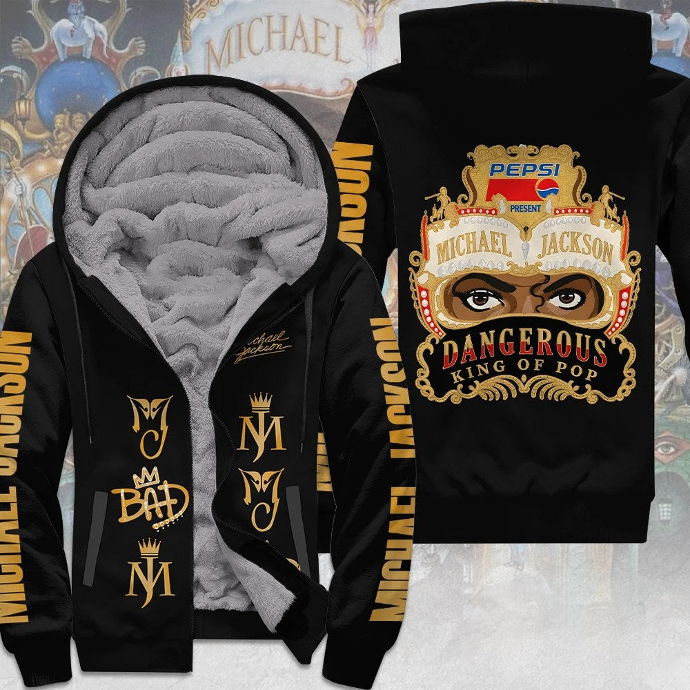 Michael Jackson 3D Fleece Zip Hoodie – TMTHU8825
