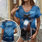 Michael Jackson 3D Women's V-Neck T-Shirt – HOATT19103