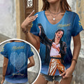 Michael Jackson 3D Women's V-Neck T-Shirt – HOATT19778