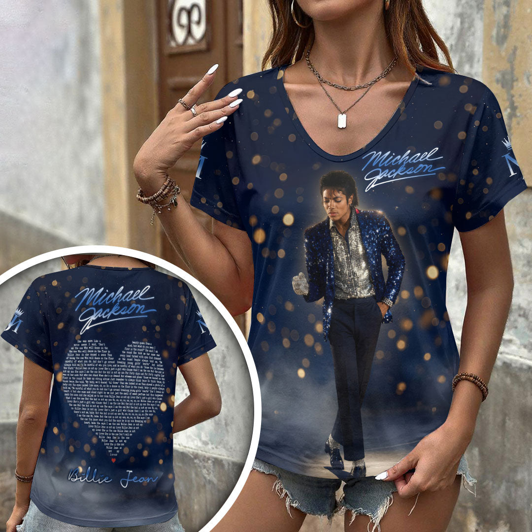 Michael Jackson 3D Women's V-Neck T-Shirt – HOATT20021