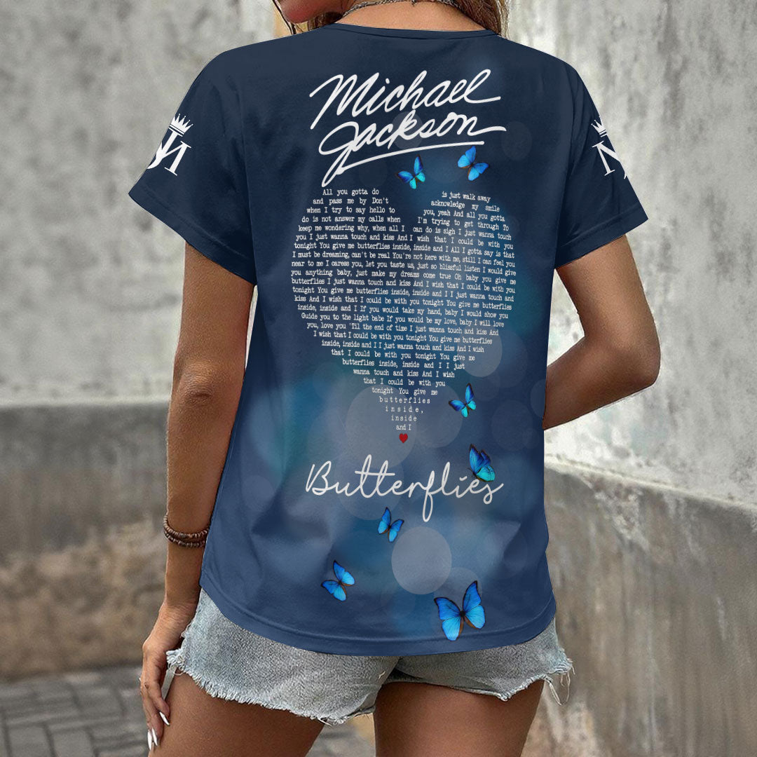 Michael Jackson 3D Women's V-Neck T-Shirt – HOATT20118