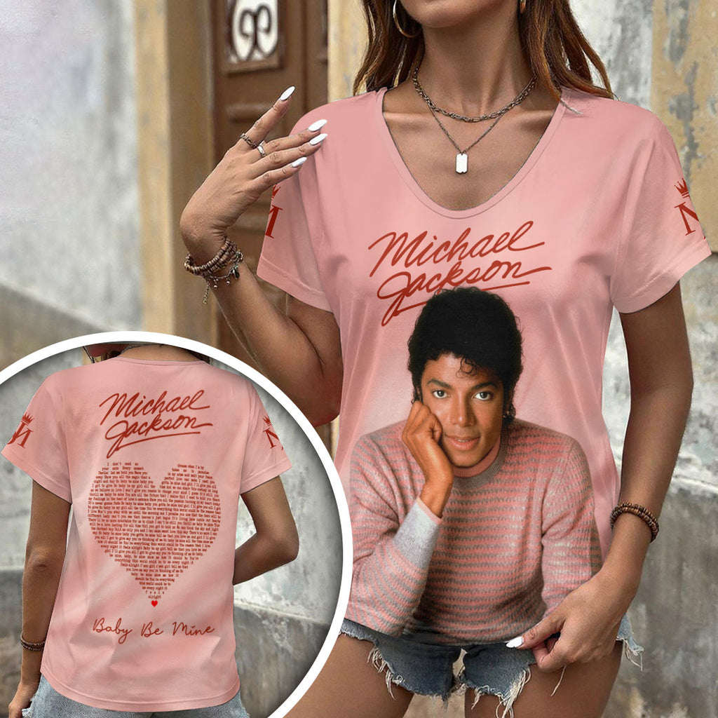 Michael Jackson 3D Women's V-Neck T-Shirt – HOATT20197