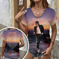 Michael Jackson 3D Women's V-Neck T-Shirt – HOATT20198