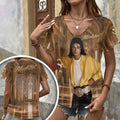 Michael Jackson 3D Women's V-Neck T-Shirt – HOATT20343
