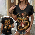 Michael Jackson 3D Women's V-Neck T-Shirt – HOATT20568