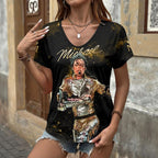 Michael Jackson 3D Women's V-Neck T-Shirt – HOATT20987