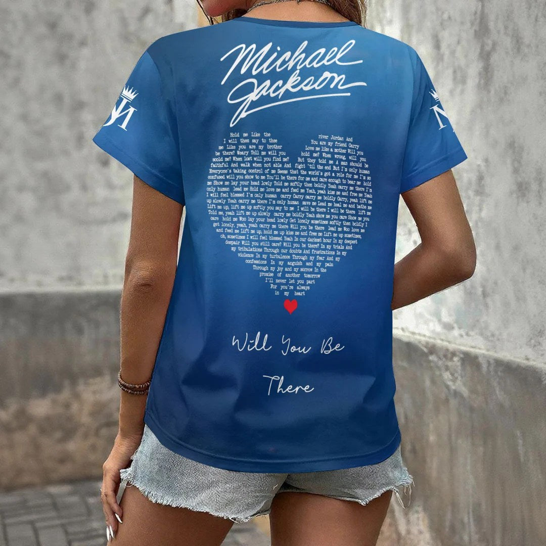 Michael Jackson 3D Women's V-Neck T-Shirt – HOATT20666