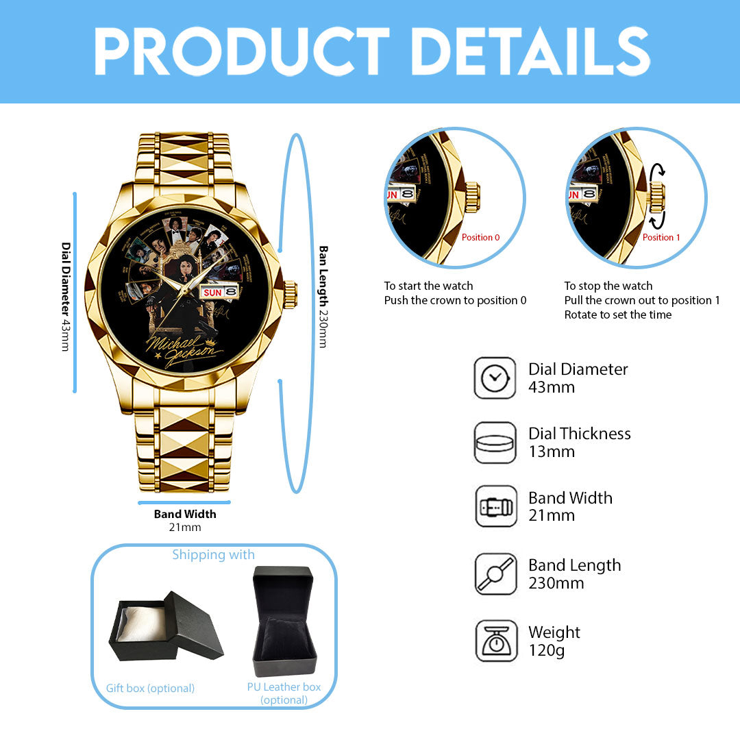Michael Jackson Alloy Luxury Quartz Watch – TANTN22466
