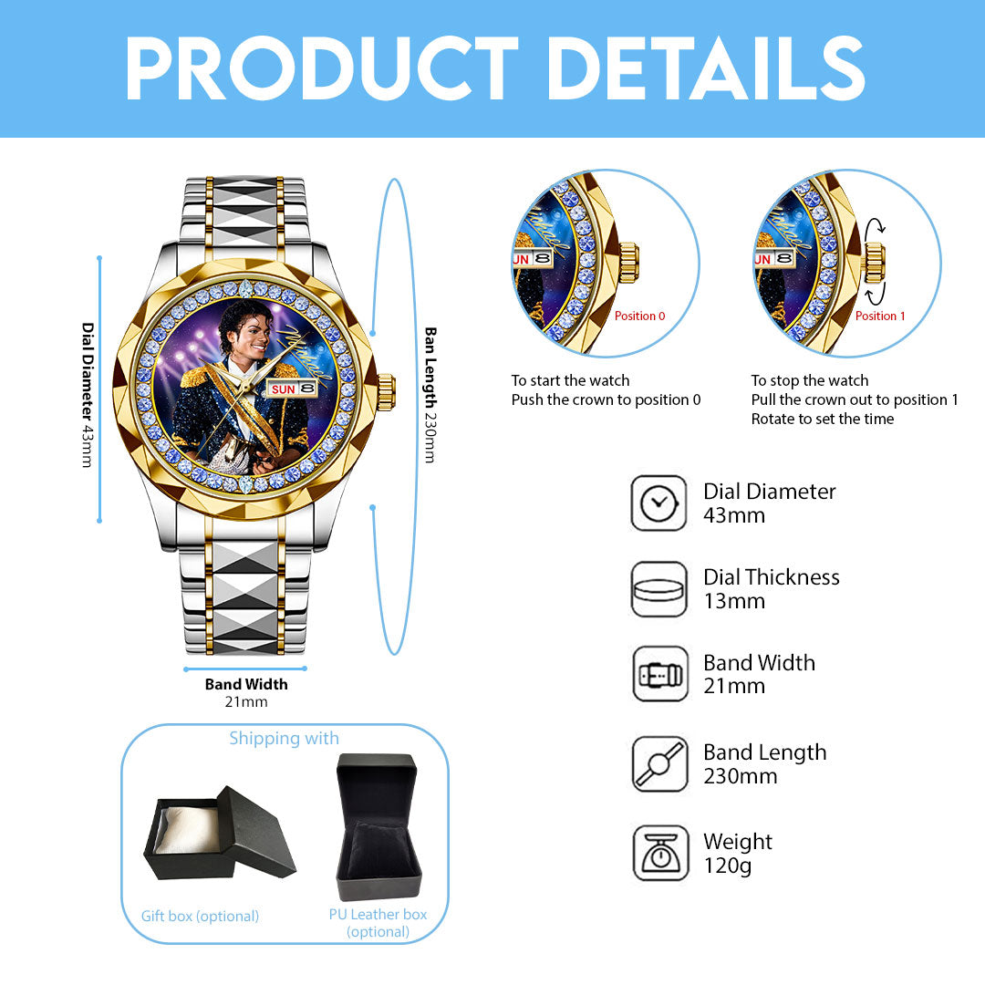 Michael Jackson Alloy Luxury Quartz Watch – HOATT19286