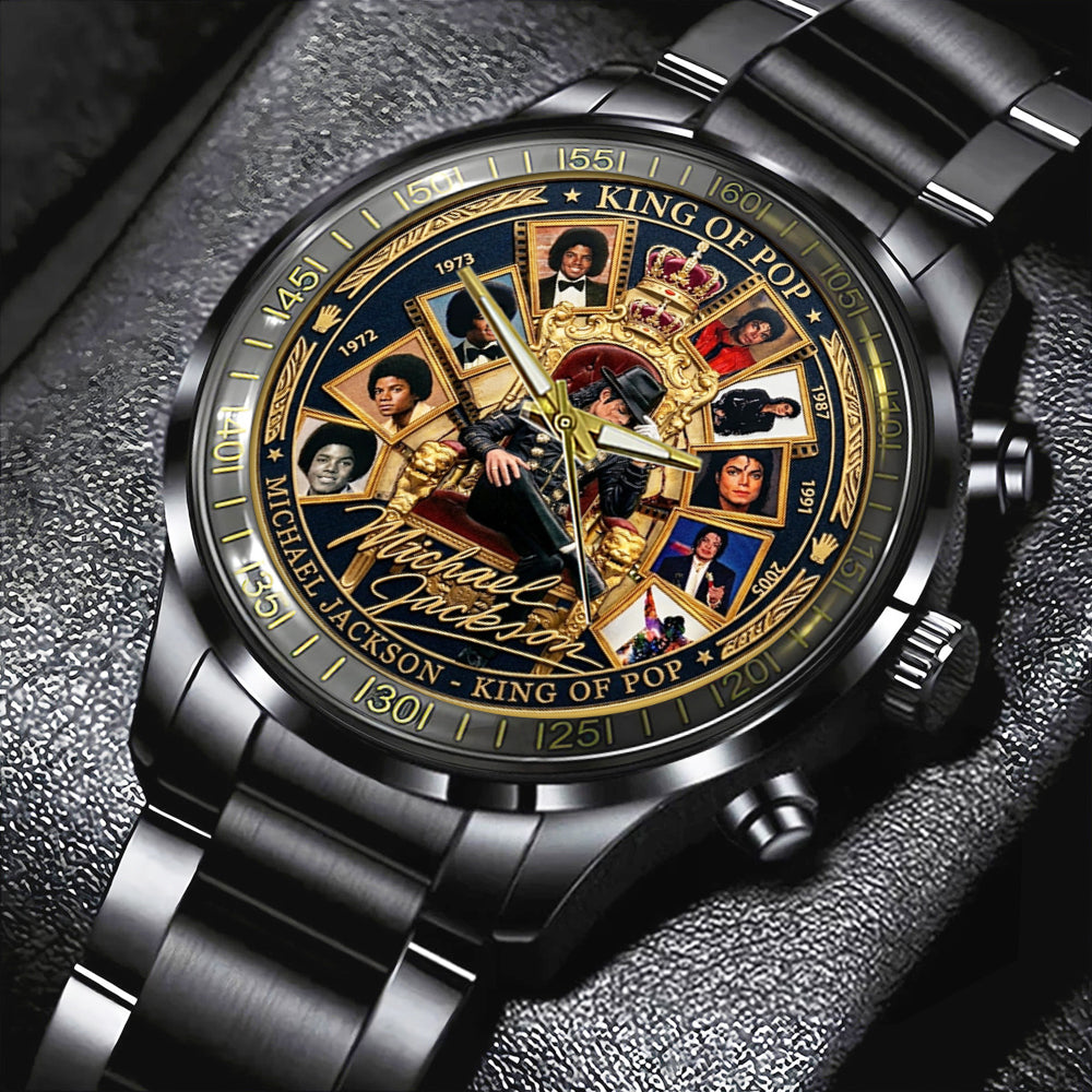 Michael Jackson Black Stainless Steel Watch – TMTHU6123