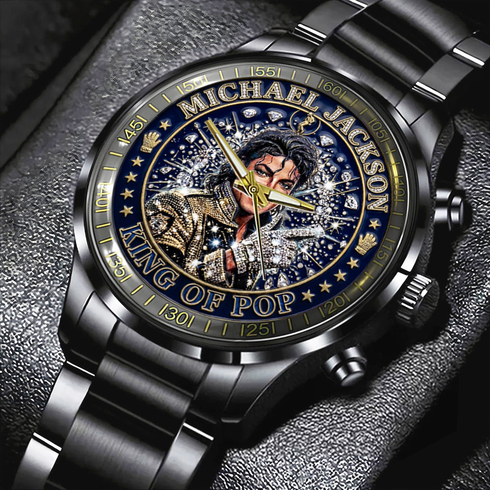Michael Jackson Black Stainless Steel Watch – TMTHU6260