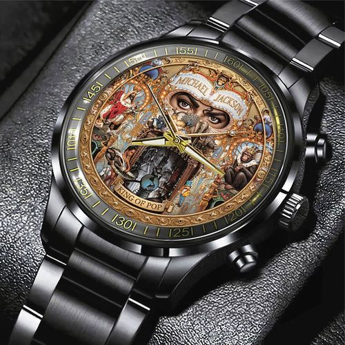 Michael Jackson Black Stainless Steel Watch – TMTHU6500