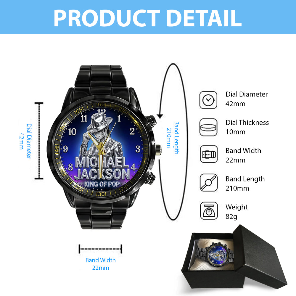 Michael Jackson Black Stainless Steel Watch – TMTHU7014