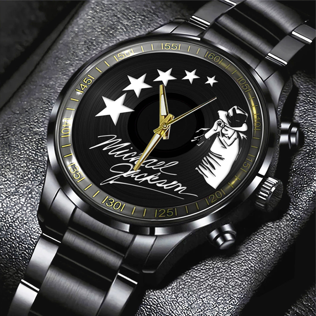 Michael Jackson Black Stainless Steel Watch – TANTN24888