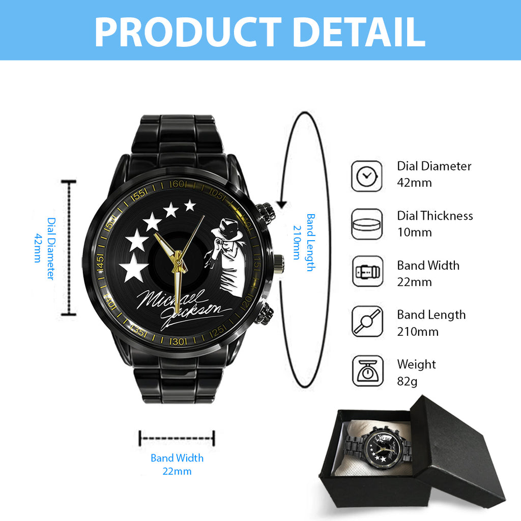 Michael Jackson Black Stainless Steel Watch – TANTN24888