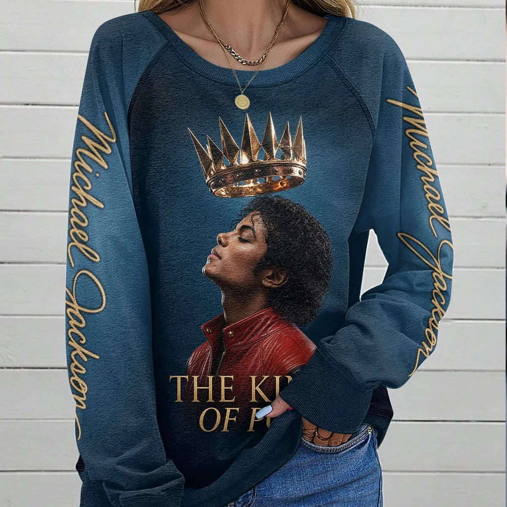Michael Jackson Round Neck Raglan Sleeve Sweatshirt – TMTHU9549