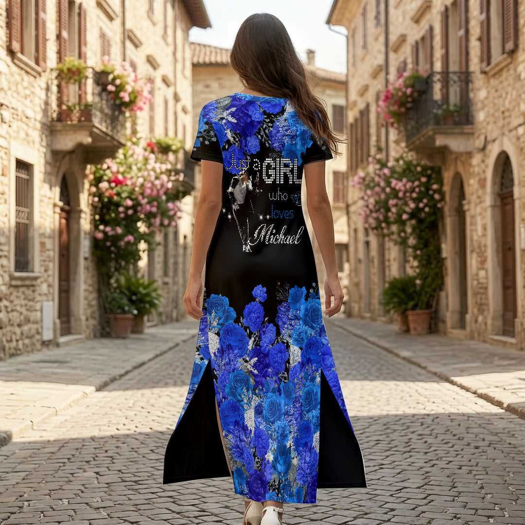 Michael Jackson Short Sleeve Maxi Dress – HOATT19974