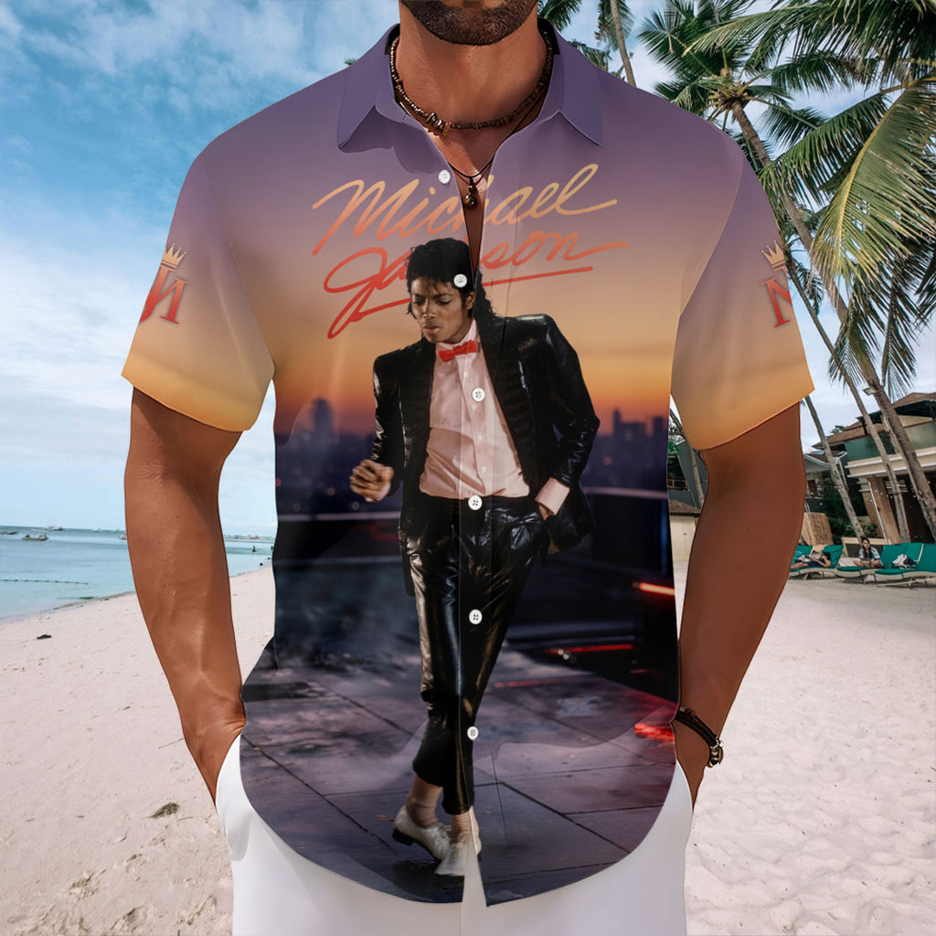 Michael Jackson Short Sleeve Button-Down Shirt – HOATT20192