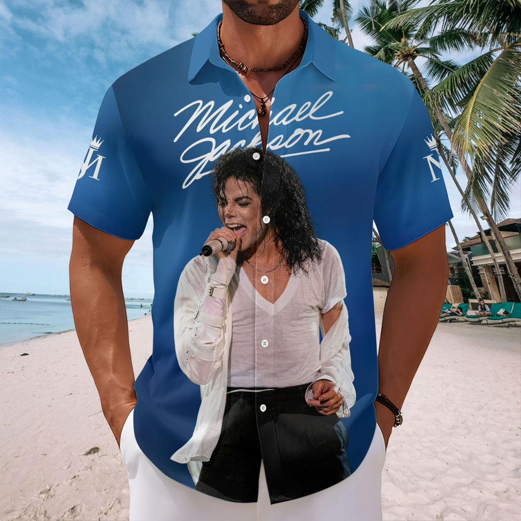 Michael Jackson Short Sleeve Button-Down Shirt – HOATT20201
