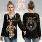 Michael Jackson Women's Long Sleeve Neckline Tie Sweatshirt – HOATT21285