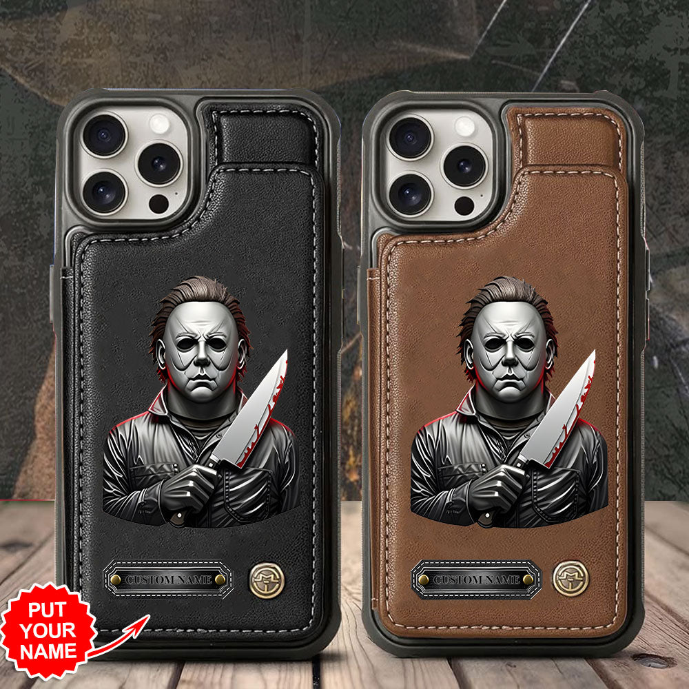 Personalized Michael Myers Leather Wallet Phone Case – TANTN15207