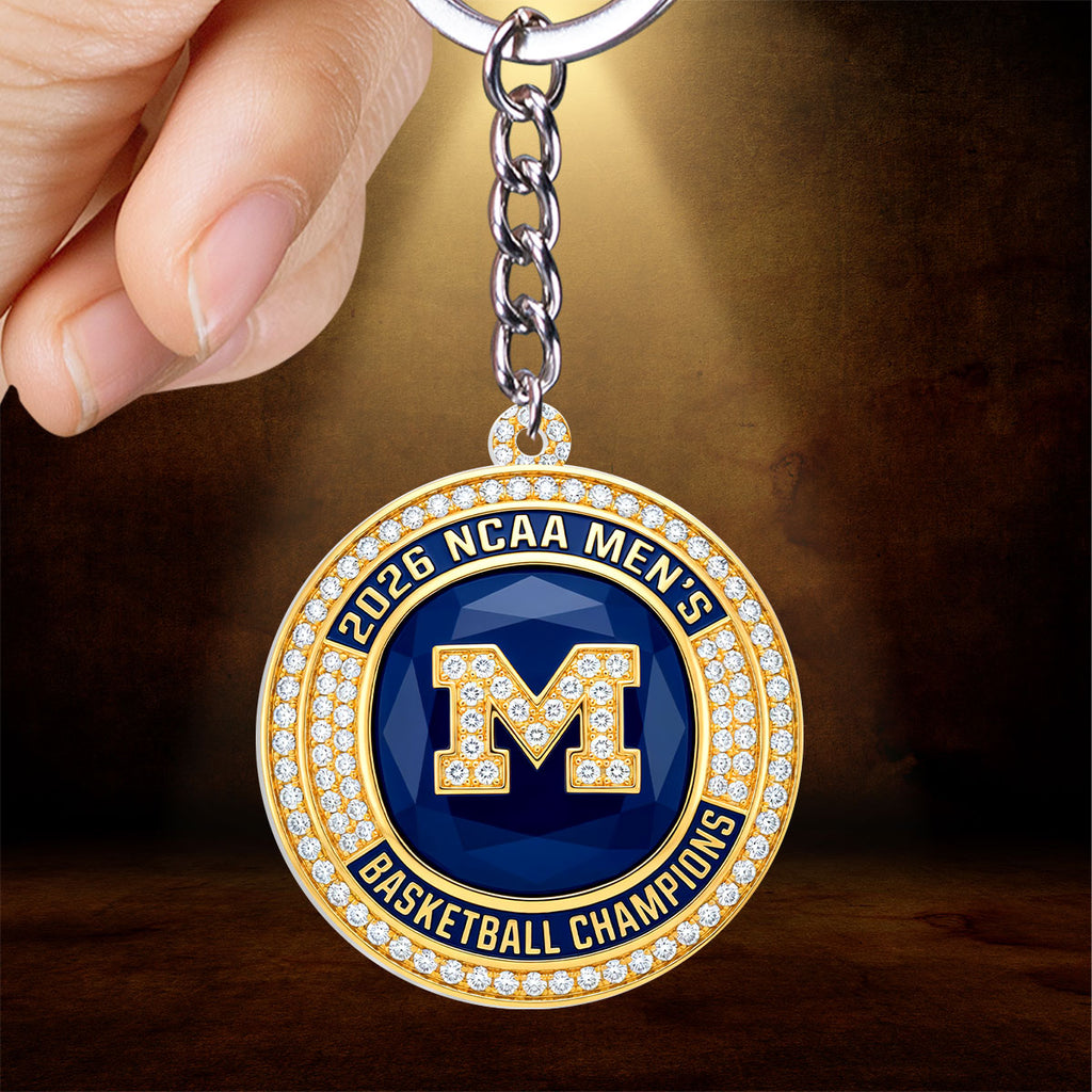 Michigan Wolverines 2026 Men's Basketball National Champions Custom Shape 2-sided Keychain – HOATT17381