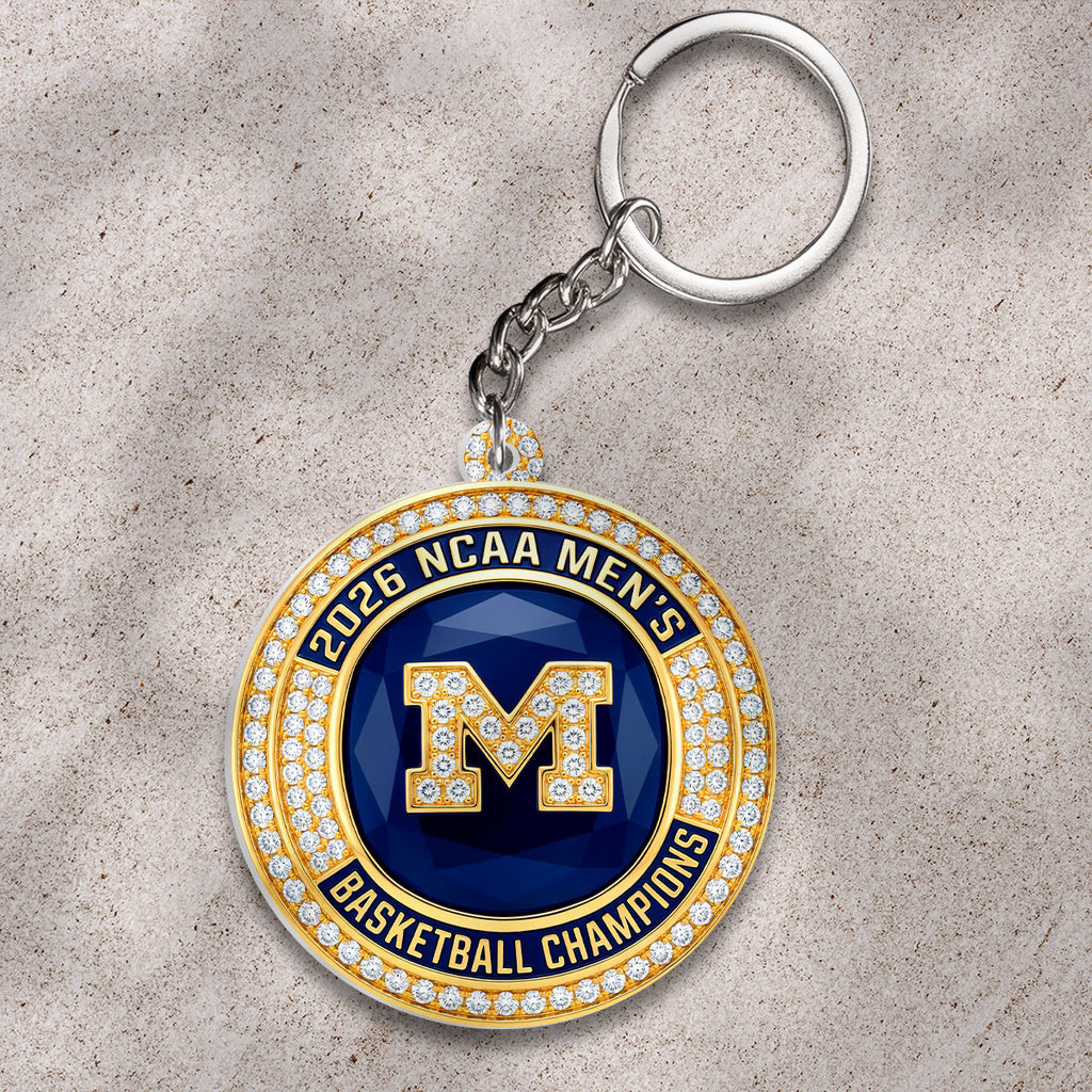 Michigan Wolverines 2026 Men's Basketball National Champions Custom Shape 2-sided Keychain – HOATT17381